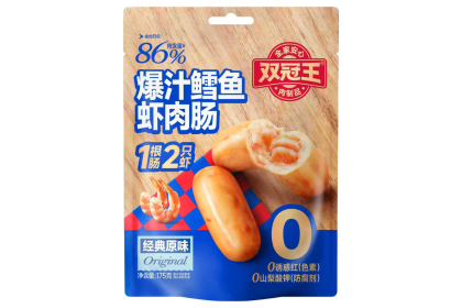 Juicy Cod Shrimp Sausage Ori 双冠王爆汁鳕鱼虾肉肠原味 175gm（VIP会员价：RM14.30）